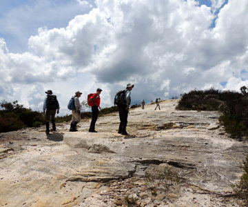 The steep climb out of the Lost City